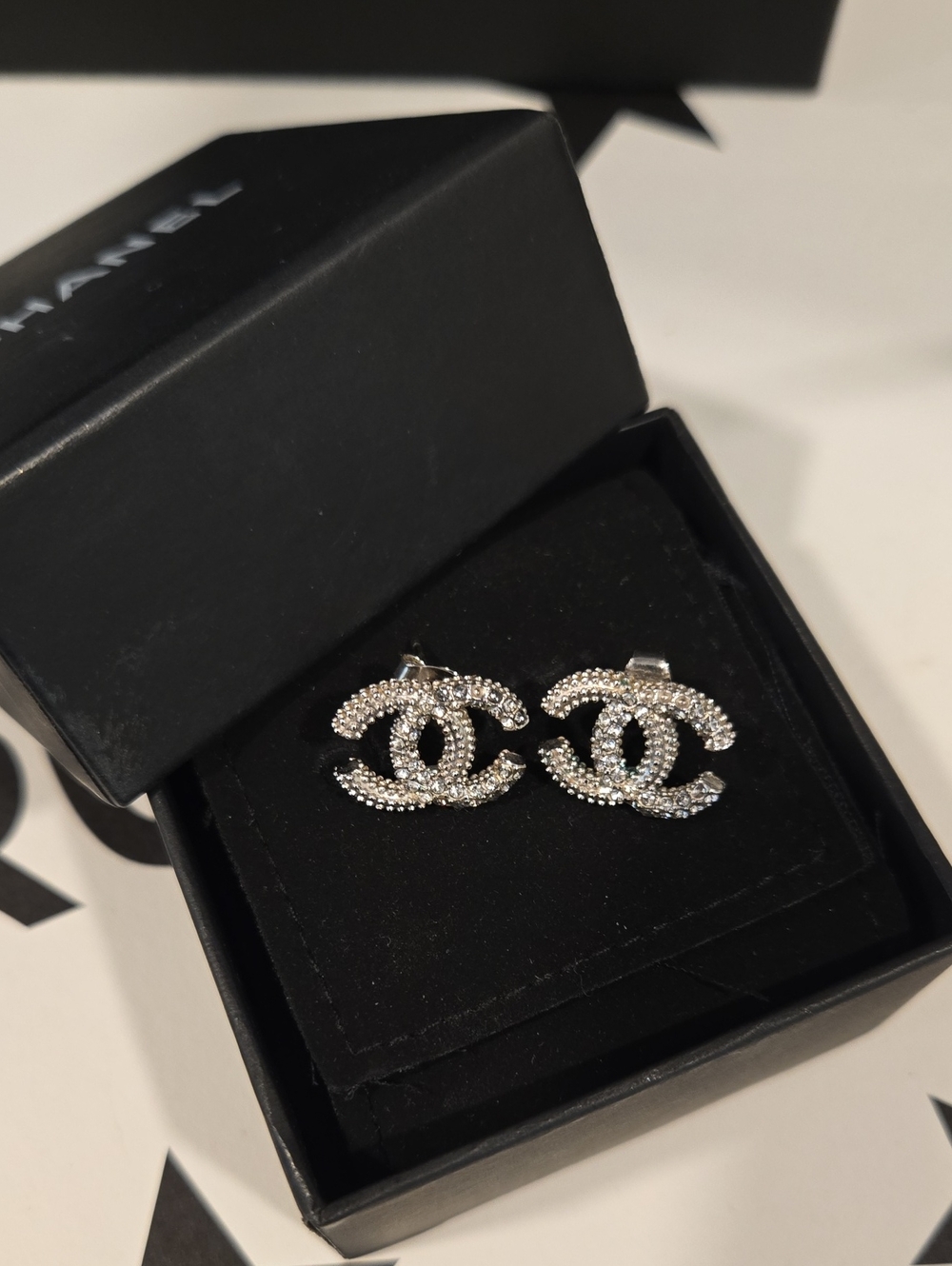 #193 - Chanel Classic CC Logo Stud Earrings 2018